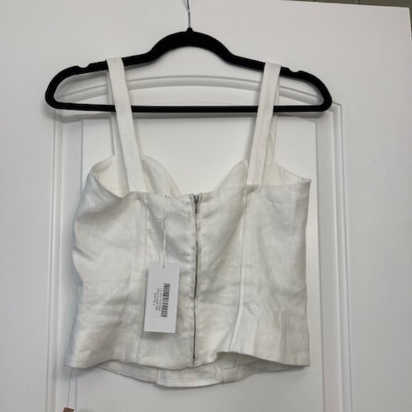 SOLD OUT ONLINE - NWT Reformation Gaia Linen Top in white size 4 - Picture 7 of 7